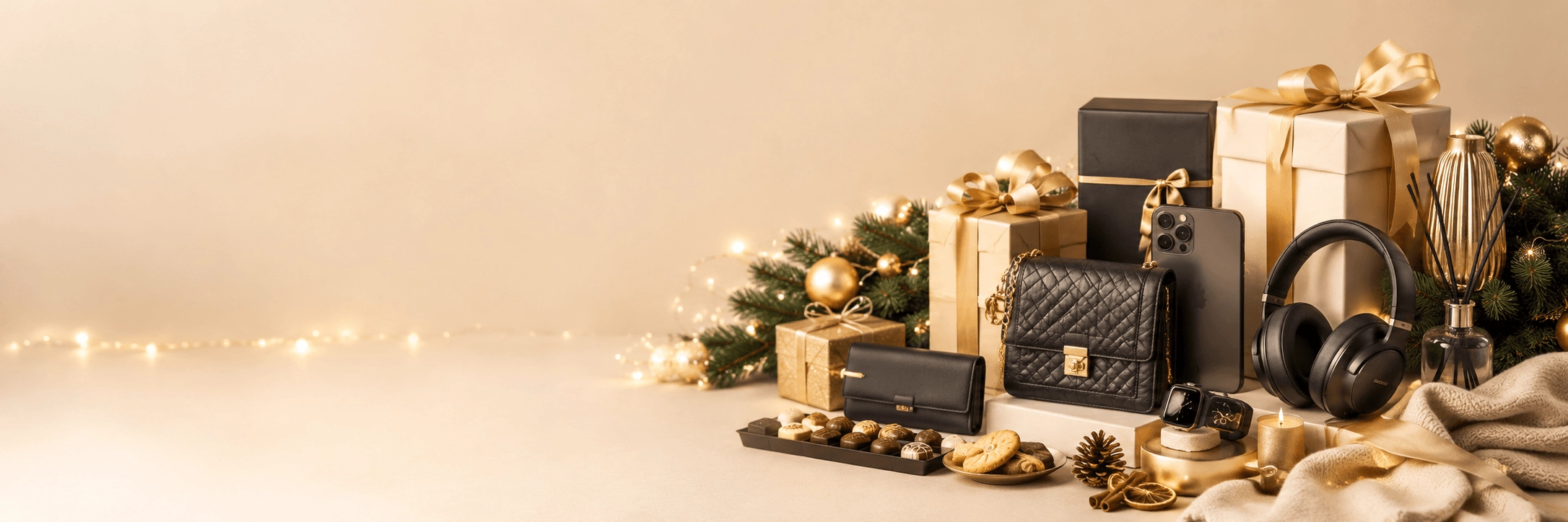 Free Holiday Gifts & Treats Banner for eCommerce storefronts