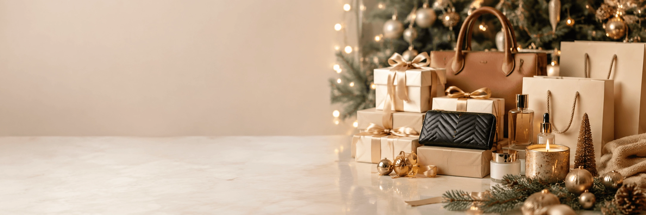 Free Holiday Luxury Gifts Banner for eCommerce storefronts