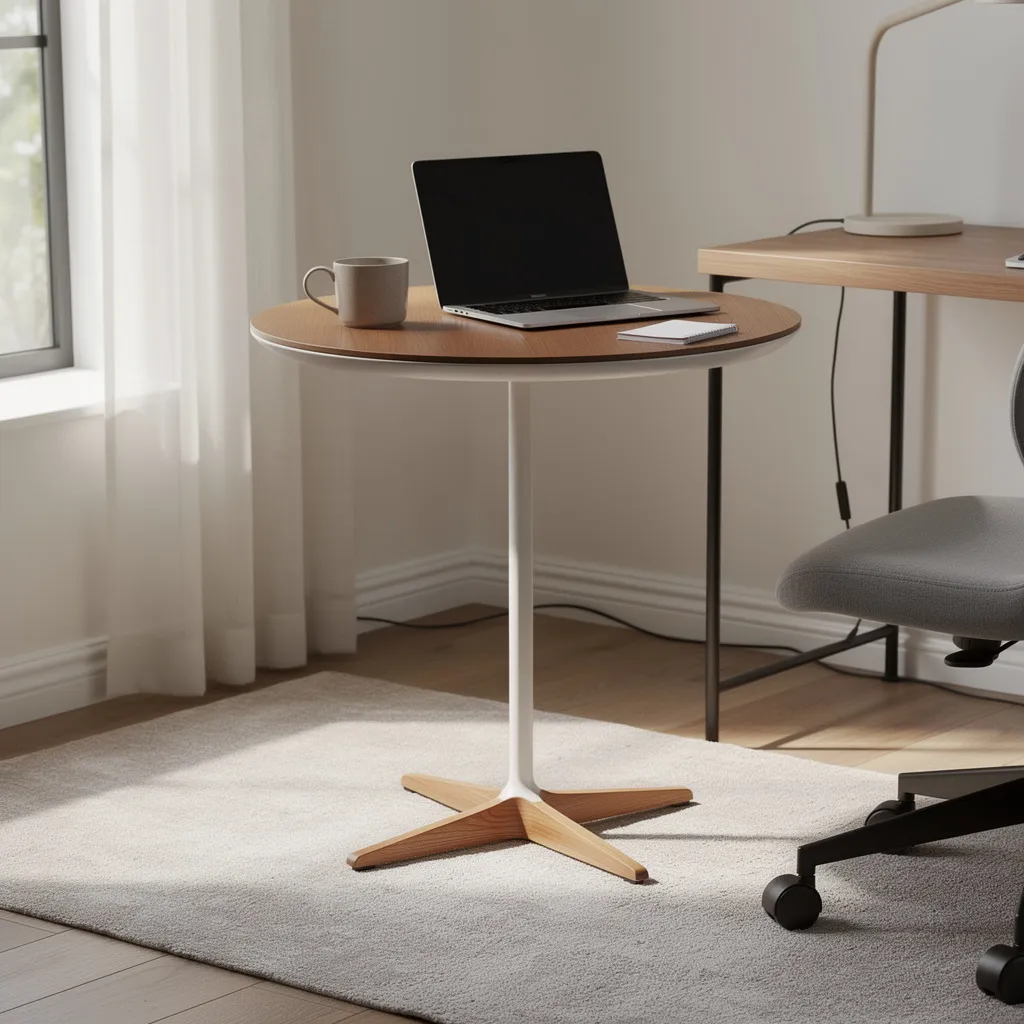 Mesa lateral moderna com design escultural, vista 7
