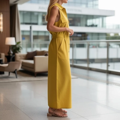 Spring and Summer Women's Sleeveless Loose Shirt Dress — Daily Use Context Scene, Marketplace Clean style product photography