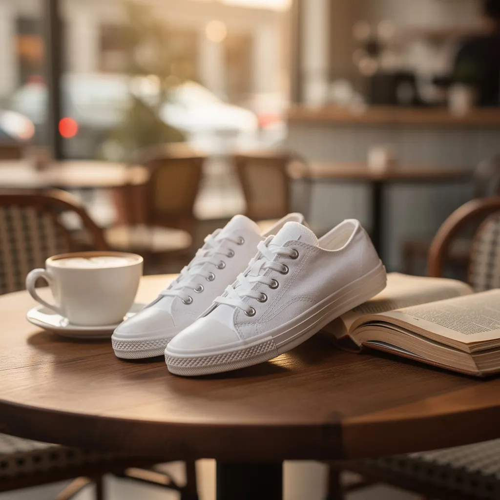 Women'S White Low-Top Canvas Shoes 2