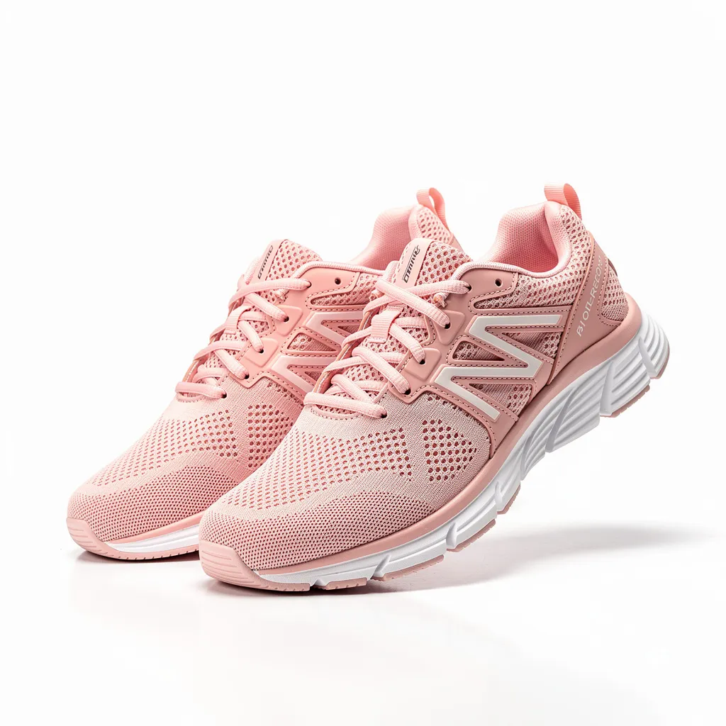 Women's Pink Training Shoes — Hero Studio Shot, Premium Lifestyle style product photography