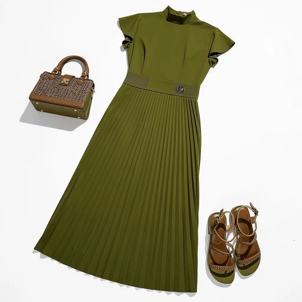 Vestido elegante com gola alta, vista 4