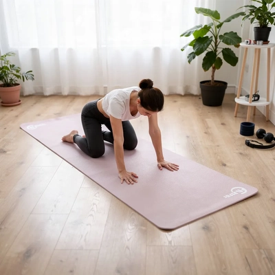 Yoga Mat in Use