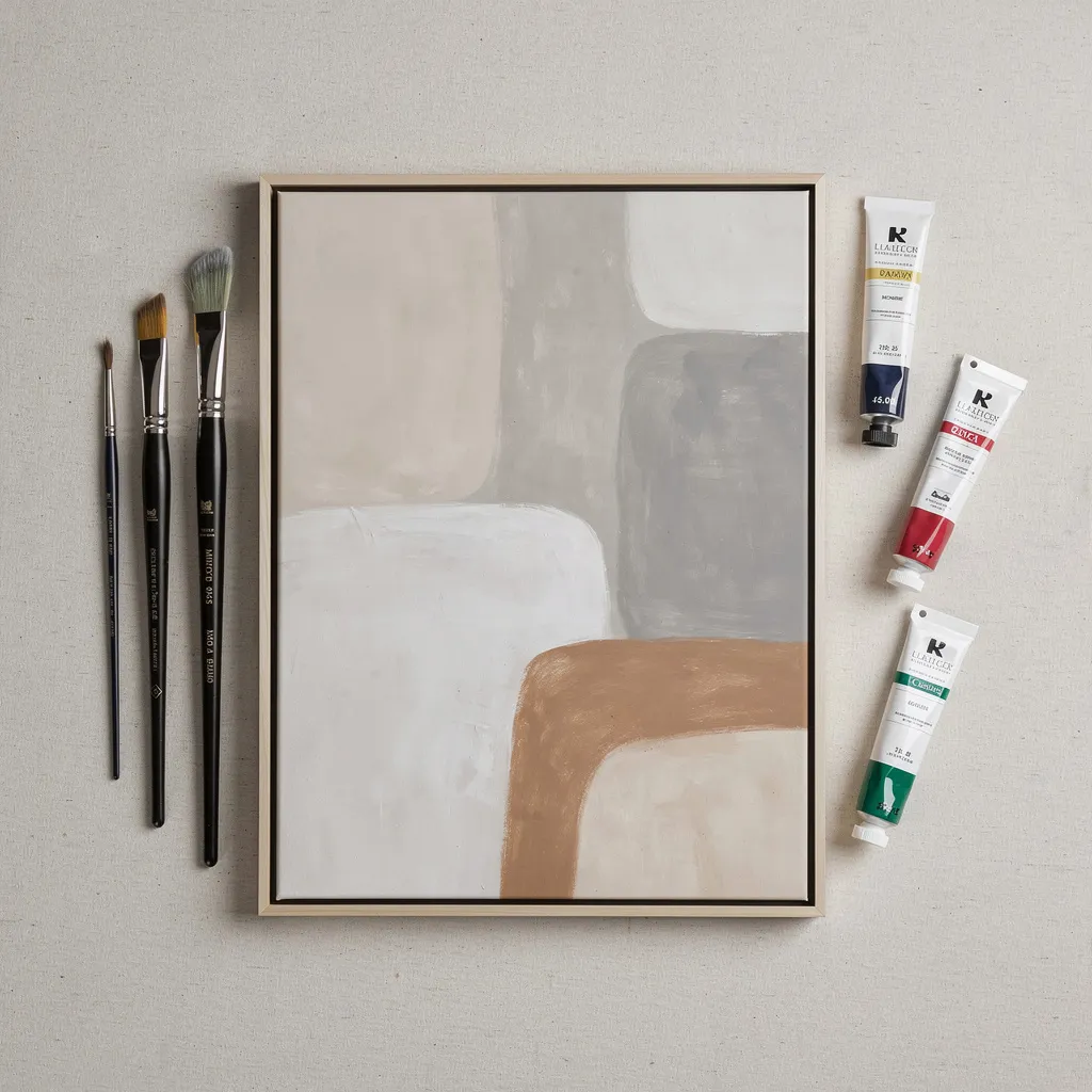 Quadro decorativo moderno com arte abstrata, vista 4